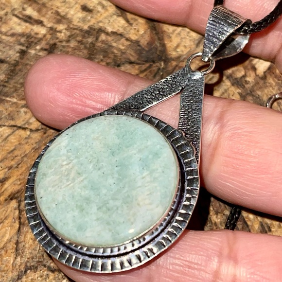 Amazonite “The Peace Stone” Pendant 2 1/2” - Picture 3 of 8